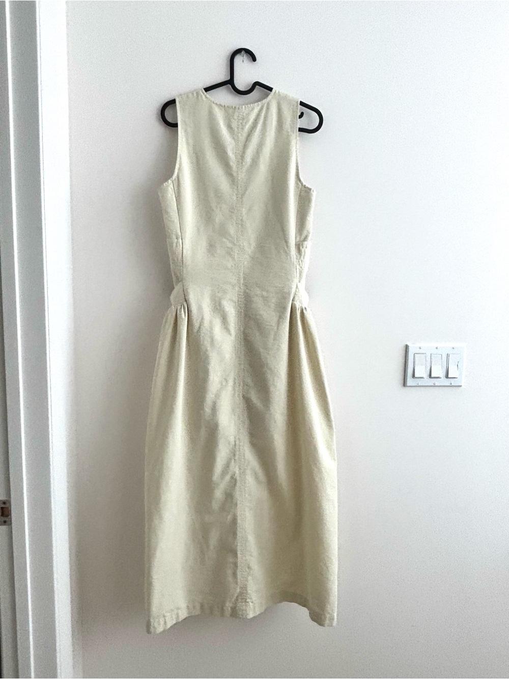 Unique Minimalist Sculptural Oversized Midi Dress with Statement Pockets Small - Picture 7 of 7